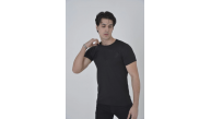Erkek Gögüs Fileli T-Shirt Kısa Kol Bisiklet Yaka Slimfit Tişört - Siyah Erkek Gögüs Fileli T-Shirt Kısa Kol Bisiklet Yaka Slimfit Tişört - Siyah