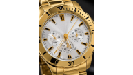 Erkek Gold Renk Metal Kordon Analog Kol Saati Beyaz Kadran Takvim Göstergeli Erkek Gold Renk Metal Kordon Analog Kol Saati Beyaz Kadran Takvim Göstergeli
