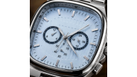 Erkek Gümüş Renk Metal Kordon Analog Kol Saati Çok Fonksiyonlu Beyaz Kadran - Gümüş