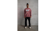 Erkek Güvercin Baskılı Bisiklet Yaka Sweatshirt 3 iplik pamuklu - Gül Kurusu Erkek Güvercin Baskılı Bisiklet Yaka Sweatshirt 3 iplik pamuklu - Gül Kurusu