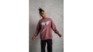 Erkek Güvercin Baskılı Bisiklet Yaka Sweatshirt 3 iplik pamuklu - Gül Kurusu Erkek Güvercin Baskılı Bisiklet Yaka Sweatshirt 3 iplik pamuklu - Gül Kurusu