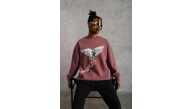 Erkek Güvercin Baskılı Bisiklet Yaka Sweatshirt 3 iplik pamuklu - Gül Kurusu Erkek Güvercin Baskılı Bisiklet Yaka Sweatshirt 3 iplik pamuklu - Gül Kurusu