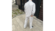 Erkek Kadife Oversize Takım Gömlek Pantolon İkili Set - Gri