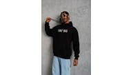 Erkek 3 İplik Pamuklu Kapüşonlu Baskılı Cepli Oversize Sweatshirt Hoodie - Siyah Erkek 3 İplik Pamuklu Kapüşonlu Baskılı Cepli Oversize Sweatshirt Hoodie - Siyah