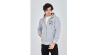 Erkek 3 İplik Pamuklu Fermuarlı Kapüşonlu Kanguru Cepli Baskılı Hoodie Hırka Sweatshirt -Gri Erkek 3 İplik Pamuklu Fermuarlı Kapüşonlu Kanguru Cepli Baskılı Hoodie Hırka Sweatshirt -Gri