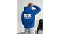 Erkek Baskılı Kapüşonlu Cepli Hoodie 3 İplik Pamuklu Sweatshirt - Saks Mavisi Erkek Baskılı Kapüşonlu Cepli Hoodie 3 İplik Pamuklu Sweatshirt - Saks Mavisi