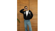 Erkek Kapüşonlu 3 İplik Şardonlu Önü Baskılı Fermuarlı Oversize Sweatshirt - Siyah Erkek Kapüşonlu 3 İplik Şardonlu Önü Baskılı Fermuarlı Oversize Sweatshirt - Siyah