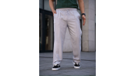 Erkek Keten Cepli Çıma Dikişli jogger Buggy Pantalon Rahat kalıp - Gri Erkek Keten Cepli Çıma Dikişli jogger Buggy Pantalon Rahat kalıp - Gri