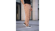 Erkek Keten Cepli Çıma Dikişli jogger Buggy Pantalon Rahat kalıp - Kahverengi Erkek Keten Cepli Çıma Dikişli jogger Buggy Pantalon Rahat kalıp - Kahverengi