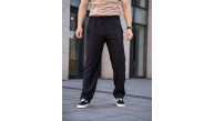 Erkek Keten Cepli Çıma Dikişli jogger Buggy Pantalon Rahat kalıp - Siyah