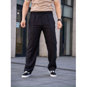 Erkek Keten Cepli Çıma Dikişli jogger Buggy Pantalon Rahat kalıp - Siyah