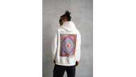 Erkek 3 İplik Pamuklu Kapüşonlu Baskılı Cepli Oversize Sweatshirt Hoodie - Beyaz Erkek 3 İplik Pamuklu Kapüşonlu Baskılı Cepli Oversize Sweatshirt Hoodie - Beyaz