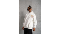 Erkek 3 İplik Pamuklu Kapüşonlu Baskılı Cepli Oversize Sweatshirt Hoodie - Beyaz Erkek 3 İplik Pamuklu Kapüşonlu Baskılı Cepli Oversize Sweatshirt Hoodie - Beyaz