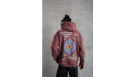 Erkek 3 İplik Pamuklu Kapüşonlu Baskılı Cepli Sweatshirt Hoodie - Gül Kurusu Erkek 3 İplik Pamuklu Kapüşonlu Baskılı Cepli Sweatshirt Hoodie - Gül Kurusu