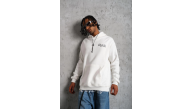Erkek 3 İplik Pamuklu Kapüşonlu Baskılı Cepli Oversize Sweatshirt Hoodie - Beyaz Erkek 3 İplik Pamuklu Kapüşonlu Baskılı Cepli Oversize Sweatshirt Hoodie - Beyaz