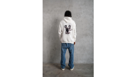 Erkek 3 İplik Pamuklu Kapüşonlu Baskılı Cepli Oversize Sweatshirt Hoodie - Beyaz Erkek 3 İplik Pamuklu Kapüşonlu Baskılı Cepli Oversize Sweatshirt Hoodie - Beyaz