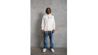 Erkek 3 İplik Pamuklu Kapüşonlu Baskılı Cepli Oversize Sweatshirt Hoodie - Beyaz Erkek 3 İplik Pamuklu Kapüşonlu Baskılı Cepli Oversize Sweatshirt Hoodie - Beyaz