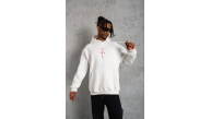 Erkek Kordonlu Arka Maske Kordon Saçlı Kapüşonlu sweatshirt hoodie - Beyaz Erkek Kordonlu Arka Maske Kordon Saçlı Kapüşonlu sweatshirt hoodie - Beyaz