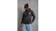 Erkek Baskılı Kapüşonlu 3 iplik pamuklu hoodie Sweatshirt - Gri Erkek Baskılı Kapüşonlu 3 iplik pamuklu hoodie Sweatshirt - Gri