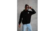 Erkek Baskılı Kapüşonlu 3 iplik pamuklu hoodie Sweatshirt - Siyah Erkek Baskılı Kapüşonlu 3 iplik pamuklu hoodie Sweatshirt - Siyah