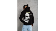 Erkek Baskılı Kapüşonlu 3 iplik pamuklu hoodie Sweatshirt - Siyah Erkek Baskılı Kapüşonlu 3 iplik pamuklu hoodie Sweatshirt - Siyah