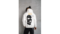 Erkek Maske Baskılı 3 iplik pamuklu Kapüşonlu Sweatshirt hoodie - Beyaz Erkek Maske Baskılı 3 iplik pamuklu Kapüşonlu Sweatshirt hoodie - Beyaz