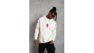 Erkek 3 İplik Pamuklu Kapüşonlu Baskılı Cepli Oversize Sweatshirt Hoodie - Beyaz Erkek 3 İplik Pamuklu Kapüşonlu Baskılı Cepli Oversize Sweatshirt Hoodie - Beyaz