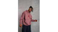 Erkek 3 İplik Pamuklu Kapüşonlu Baskılı Cepli Sweatshirt Hoodie - Gül Kurusu Erkek 3 İplik Pamuklu Kapüşonlu Baskılı Cepli Sweatshirt Hoodie - Gül Kurusu