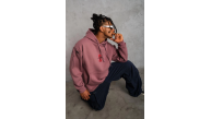 Erkek 3 İplik Pamuklu Kapüşonlu Baskılı Cepli Sweatshirt Hoodie - Gül Kurusu Erkek 3 İplik Pamuklu Kapüşonlu Baskılı Cepli Sweatshirt Hoodie - Gül Kurusu