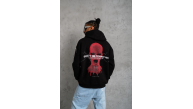 Erkek Kapüşonlu Kanguru Cepli Sweatshirt 3 İplik Pamuklu Baskılı Hoodie - Siyah Erkek Kapüşonlu Kanguru Cepli Sweatshirt 3 İplik Pamuklu Baskılı Hoodie - Siyah