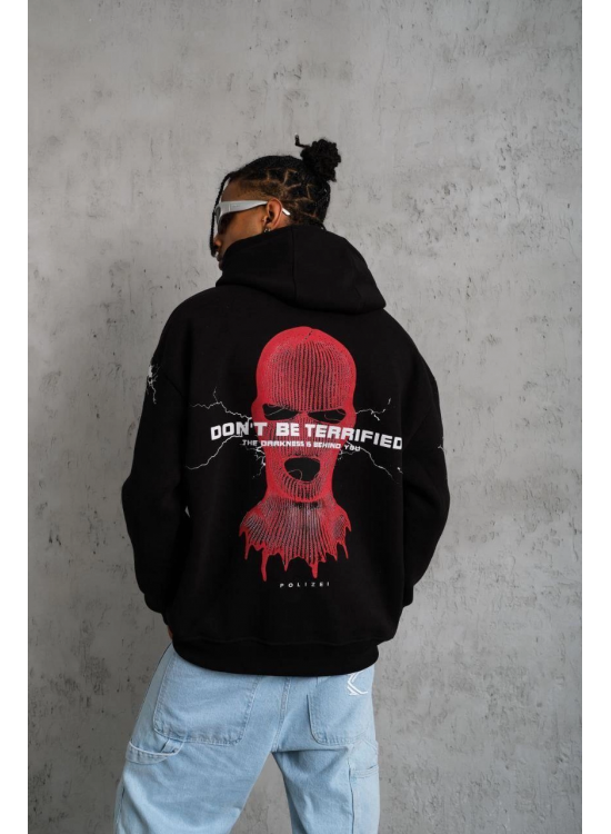 Erkek Kapüşonlu Kanguru Cepli Sweatshirt 3 İplik Pamuklu Baskılı Hoodie - Siyah Erkek Kapüşonlu Kanguru Cepli Sweatshirt 3 İplik Pamuklu Baskılı Hoodie - Siyah
