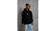 Erkek Kapüşonlu Kanguru Cepli Sweatshirt 3 İplik Pamuklu Baskılı Hoodie - Siyah Erkek Kapüşonlu Kanguru Cepli Sweatshirt 3 İplik Pamuklu Baskılı Hoodie - Siyah