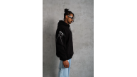 Erkek Kapüşonlu Kanguru Cepli Sweatshirt 3 İplik Pamuklu Baskılı Hoodie - Siyah Erkek Kapüşonlu Kanguru Cepli Sweatshirt 3 İplik Pamuklu Baskılı Hoodie - Siyah