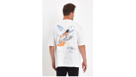 Erkek Kısa Kol Tişört Bisiklet Yaka MELEK Baskılı Oversize T-Shirt - Beyaz Erkek Kısa Kol Tişört Bisiklet Yaka MELEK Baskılı Oversize T-Shirt - Beyaz