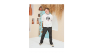 Erkek Bisiklet Yaka Tişört Nakış İşlemeli Kısa Kol Oversize T-Shirt - Beyaz Erkek Bisiklet Yaka Tişört Nakış İşlemeli Kısa Kol Oversize T-Shirt - Beyaz