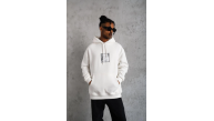Erkek 3 İplik Pamuklu Kapüşonlu Baskılı Cepli Oversize Sweatshirt Hoodie - Beyaz Erkek 3 İplik Pamuklu Kapüşonlu Baskılı Cepli Oversize Sweatshirt Hoodie - Beyaz
