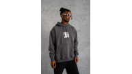 Erkek 3 İplik Pamuklu Kapüşonlu Baskılı Cepli Oversize Sweatshirt Hoodie - Gri Erkek 3 İplik Pamuklu Kapüşonlu Baskılı Cepli Oversize Sweatshirt Hoodie - Gri