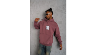 Erkek 3 İplik Pamuklu Kapüşonlu Baskılı Cepli Sweatshirt Hoodie - Gül Kurusu Erkek 3 İplik Pamuklu Kapüşonlu Baskılı Cepli Sweatshirt Hoodie - Gül Kurusu