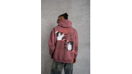 Erkek 3 İplik Pamuklu Kapüşonlu Baskılı Cepli Sweatshirt Hoodie - Gül Kurusu Erkek 3 İplik Pamuklu Kapüşonlu Baskılı Cepli Sweatshirt Hoodie - Gül Kurusu