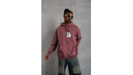 Erkek 3 İplik Pamuklu Kapüşonlu Baskılı Cepli Sweatshirt Hoodie - Gül Kurusu Erkek 3 İplik Pamuklu Kapüşonlu Baskılı Cepli Sweatshirt Hoodie - Gül Kurusu