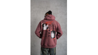 Erkek 3 İplik Pamuklu Kapüşonlu Baskılı Cepli Sweatshirt Hoodie - Gül Kurusu Erkek 3 İplik Pamuklu Kapüşonlu Baskılı Cepli Sweatshirt Hoodie - Gül Kurusu