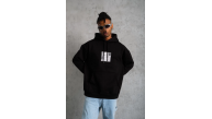 Erkek 3 İplik Pamuklu Kapüşonlu Baskılı Cepli Oversize Sweatshirt Hoodie - Siyah Erkek 3 İplik Pamuklu Kapüşonlu Baskılı Cepli Oversize Sweatshirt Hoodie - Siyah