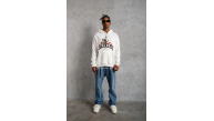 Erkek Kapüşonlu Kanguru Cepli Sweatshirt 3 İplik Pamuklu Baskılı Hoodie - Beyaz Erkek Kapüşonlu Kanguru Cepli Sweatshirt 3 İplik Pamuklu Baskılı Hoodie - Beyaz