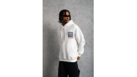 Erkek 3 İplik Pamuklu Kapüşonlu Baskılı Cepli Oversize Sweatshirt Hoodie - Beyaz Erkek 3 İplik Pamuklu Kapüşonlu Baskılı Cepli Oversize Sweatshirt Hoodie - Beyaz