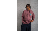Erkek 3 İplik Pamuklu Kapüşonlu Baskılı Cepli Oversize Sweatshirt Hoodie - Gül Kurusu Erkek 3 İplik Pamuklu Kapüşonlu Baskılı Cepli Oversize Sweatshirt Hoodie - Gül Kurusu