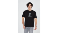 Erkek Baskılı T-Shirt Kısa Kol Bisiklet Yaka Regular Fit Rahat Kalıp Günlük Tişört - Siyah Erkek Baskılı T-Shirt Kısa Kol Bisiklet Yaka Regular Fit Rahat Kalıp Günlük Tişört - Siyah