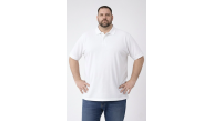 Erkek Polo Yaka Düğmeli Tişört Pike Kumaş Battal Beden Kısa Kol T-Shirt - Beyaz Erkek Polo Yaka Düğmeli Tişört Pike Kumaş Battal Beden Kısa Kol T-Shirt - Beyaz