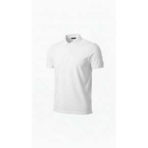 Erkek Polo Yaka Düğmeli Pike Kumaş Tişört Regular Fit Kısa Kol T-Shirt - Beyaz