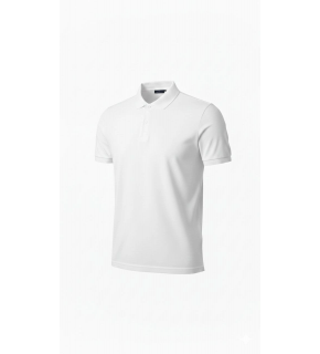 Erkek Polo Yaka Düğmeli Pike Kumaş Tişört Regular Fit Kısa Kol T-Shirt - Beyaz