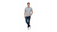 Erkek Polo Yaka Düğmeli Pike Kumaş Tişört Regular Fit Kısa Kol T-Shirt - Gri Erkek Polo Yaka Düğmeli Pike Kumaş Tişört Regular Fit Kısa Kol T-Shirt - Gri